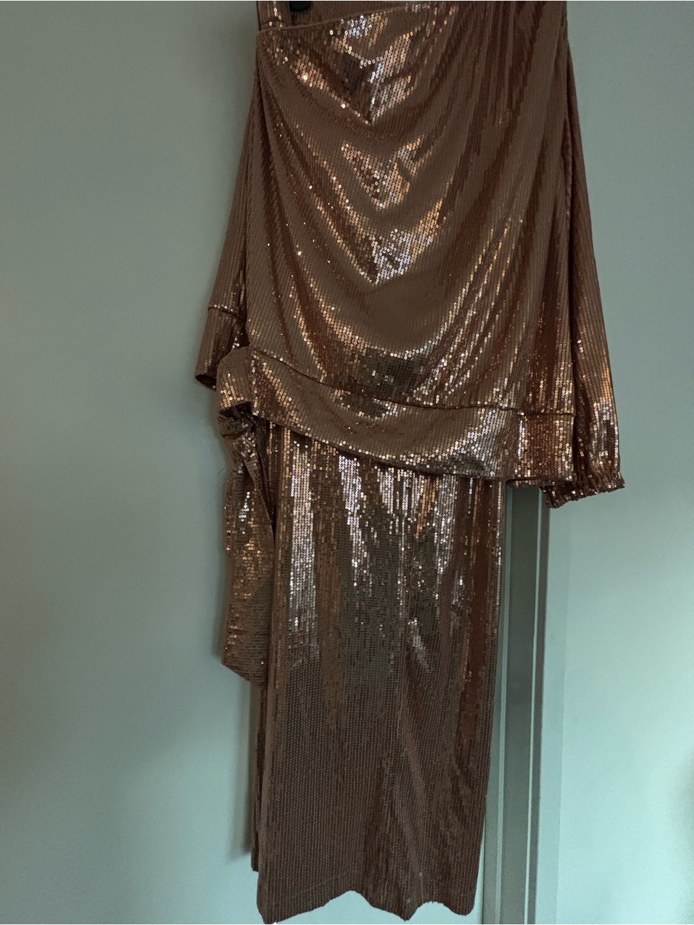 INC International Concepts Bronze Sequin Pantsuit